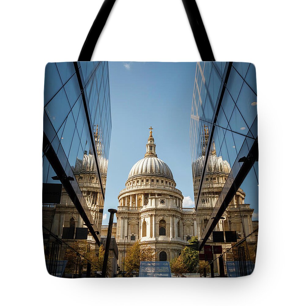 St Paul's Tote Bag featuring the photograph A Reflection on St' Paul's by Rick Deacon