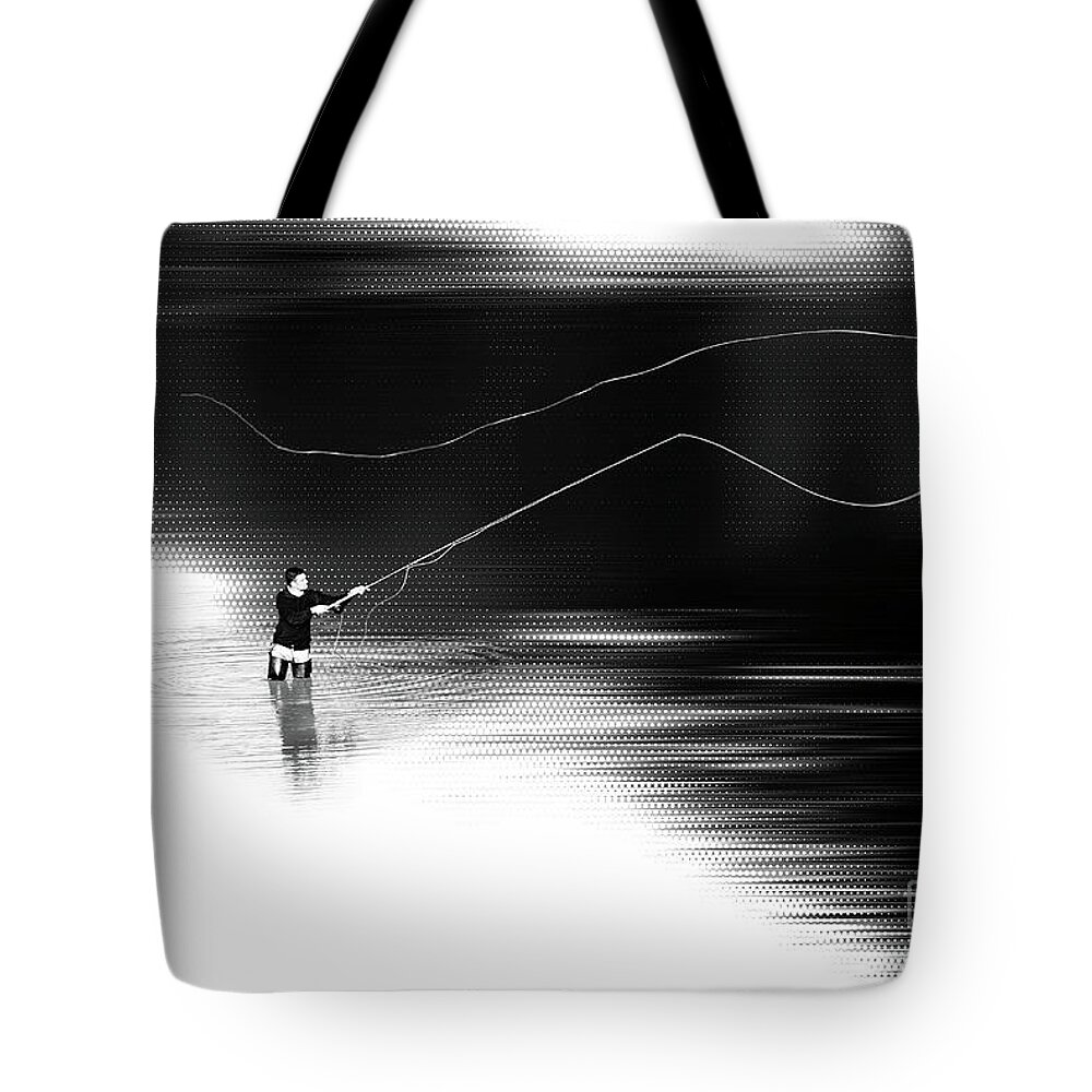 Fly Fisching Tote Bag featuring the photograph A River Runs Through It by Hannes Cmarits