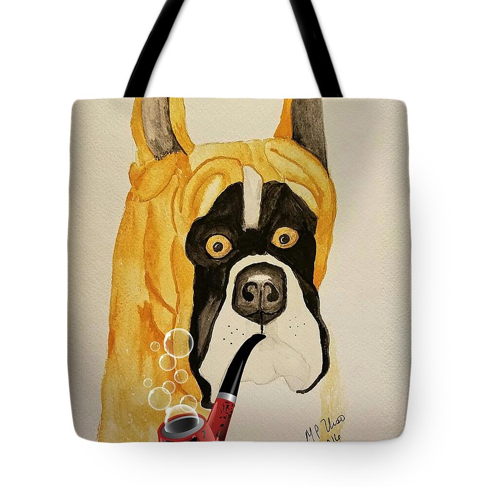 A Scooby-doo Moment Tote Bag featuring the painting A Scooby-Doo Moment by Maria Urso
