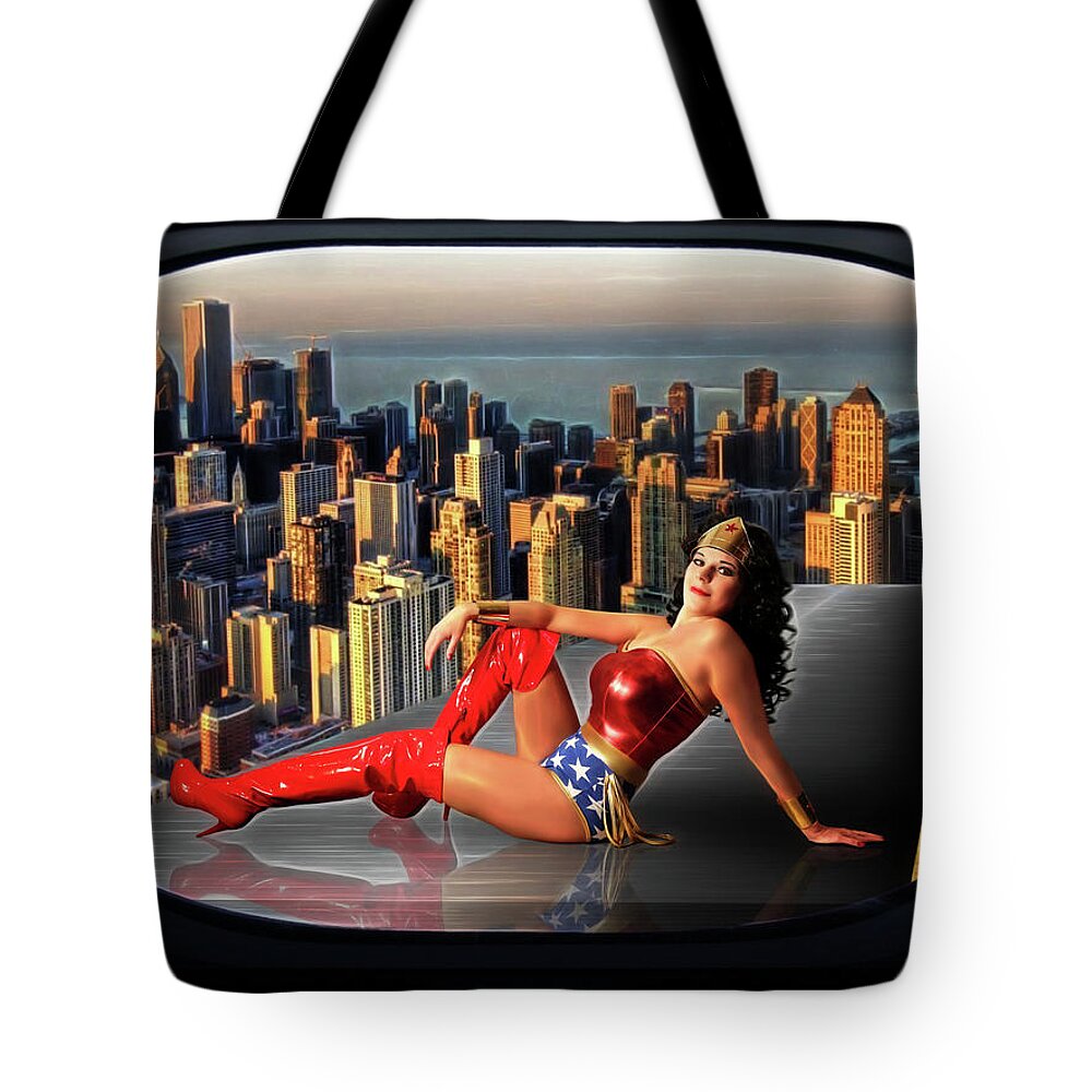 Wonder Tote Bag featuring the photograph A Seat With A View by Jon Volden