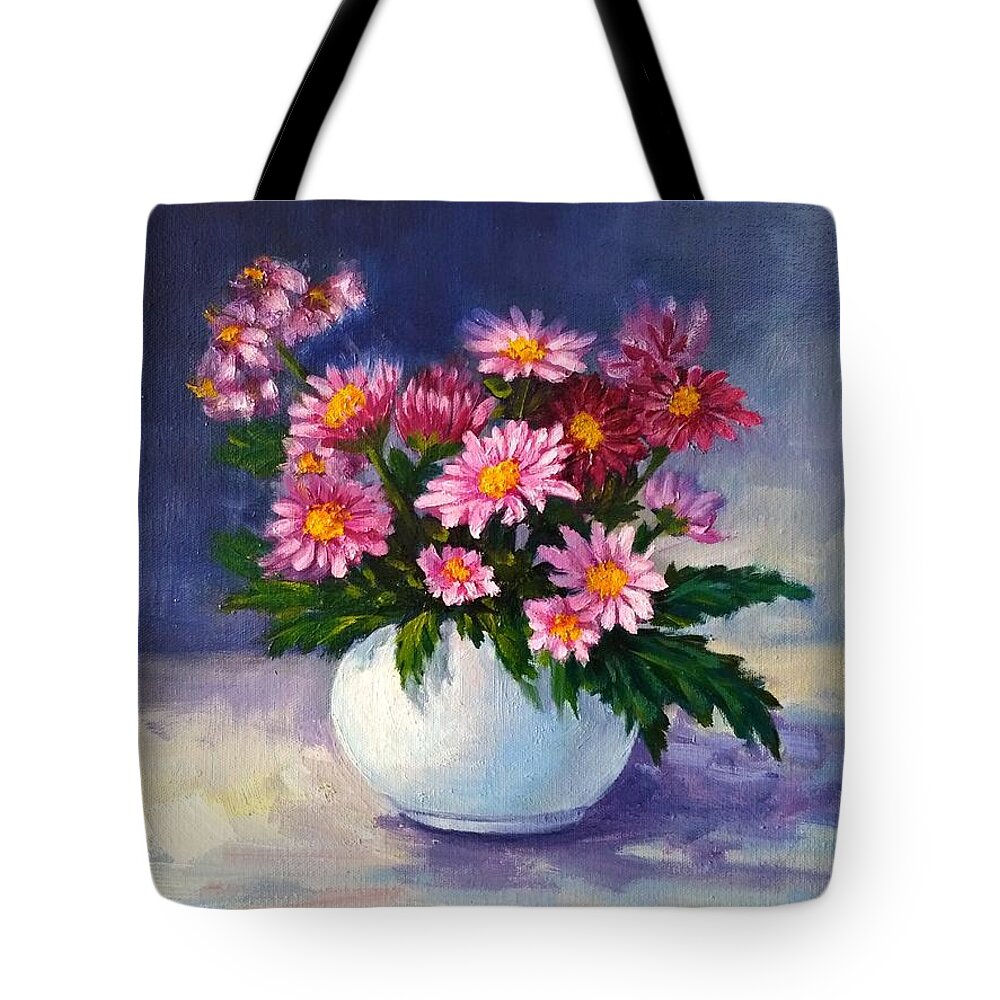 Stilllife Tote Bag featuring the painting A Song of Life by Ningning Li