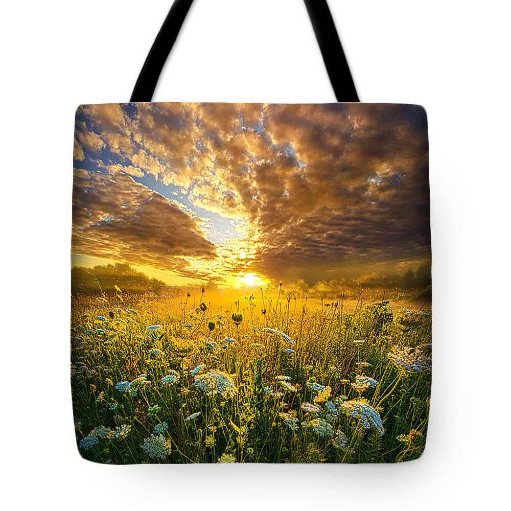 Clouds Tote Bag featuring the photograph A Spiritual Calling by Phil Koch