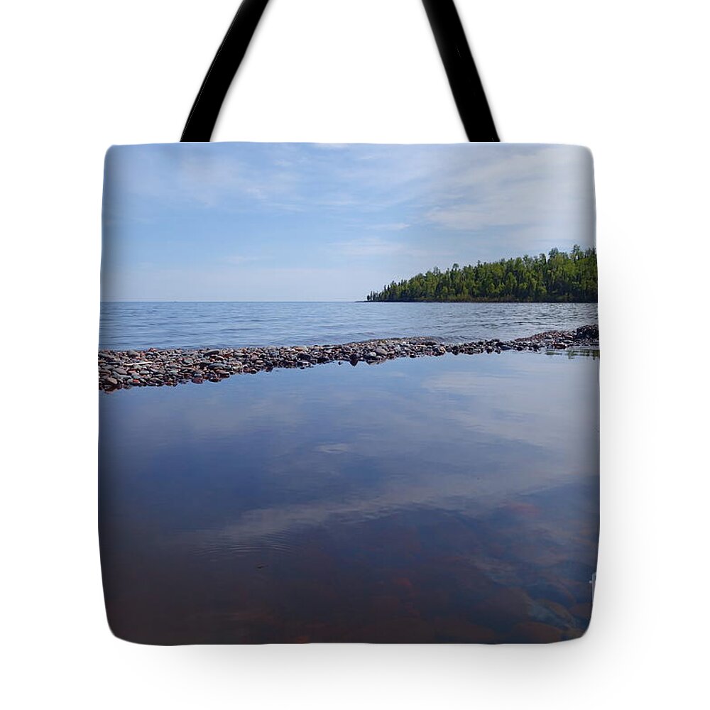 Lake Superior Tote Bag featuring the photograph A Superior Shore by Sandra Updyke