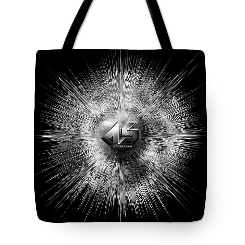 A-synchronous Tote Bag featuring the digital art A-Synchronous Ethereal Flare by Rolando Burbon