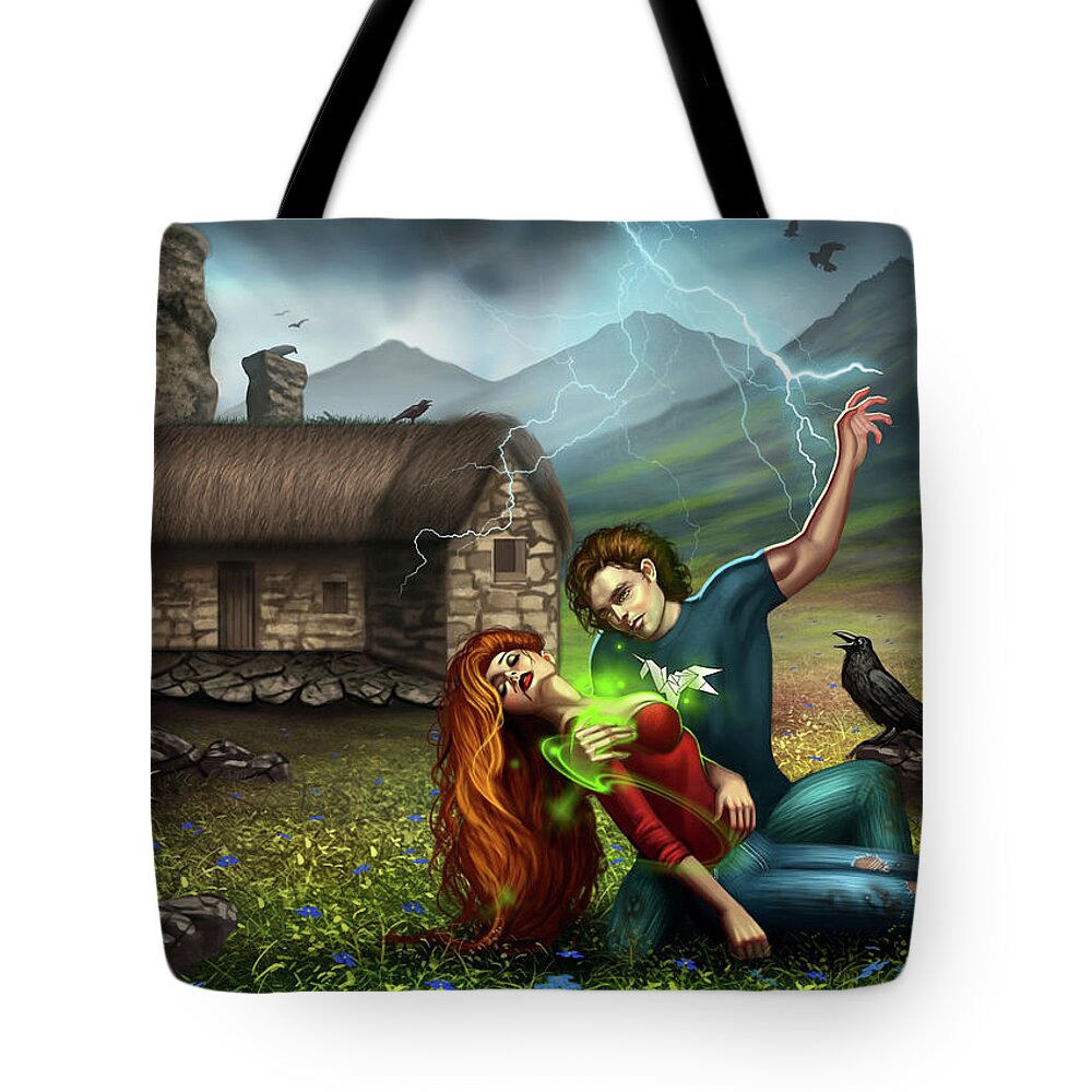 Sentinels Of Creation Tote Bag featuring the digital art A Tale of Two Gardens by Robert Ross
