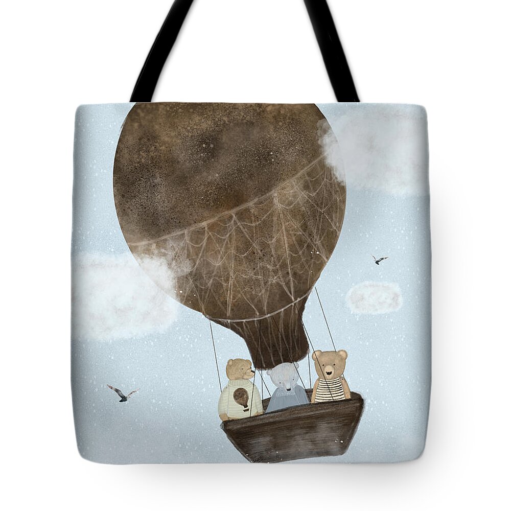 Bears Tote Bag featuring the painting A Teddy Bear Adventure by Bri Buckley