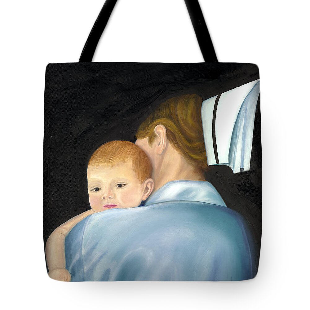 Nurse Tote Bag featuring the painting Comforting A Tradition of Nursing by Marlyn Boyd