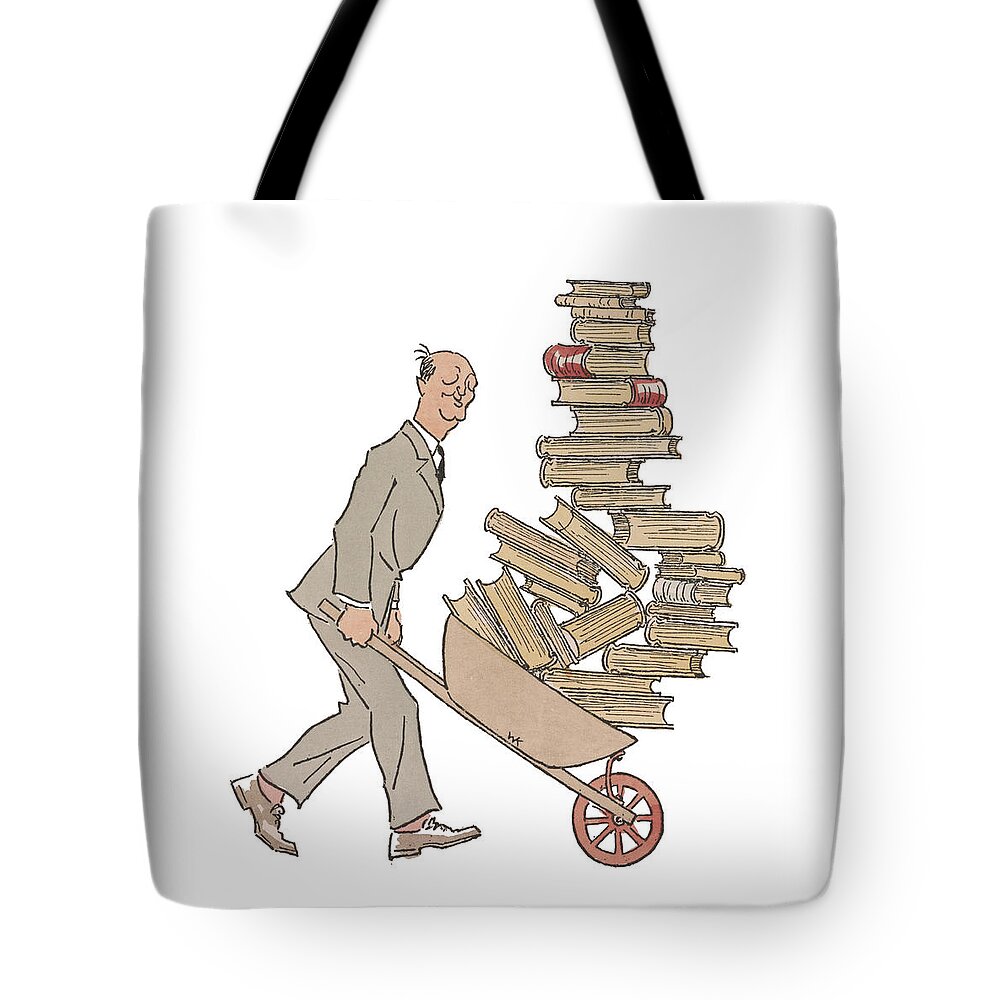 Richard Reeve Tote Bag featuring the digital art A Trip to the Library by Richard Reeve