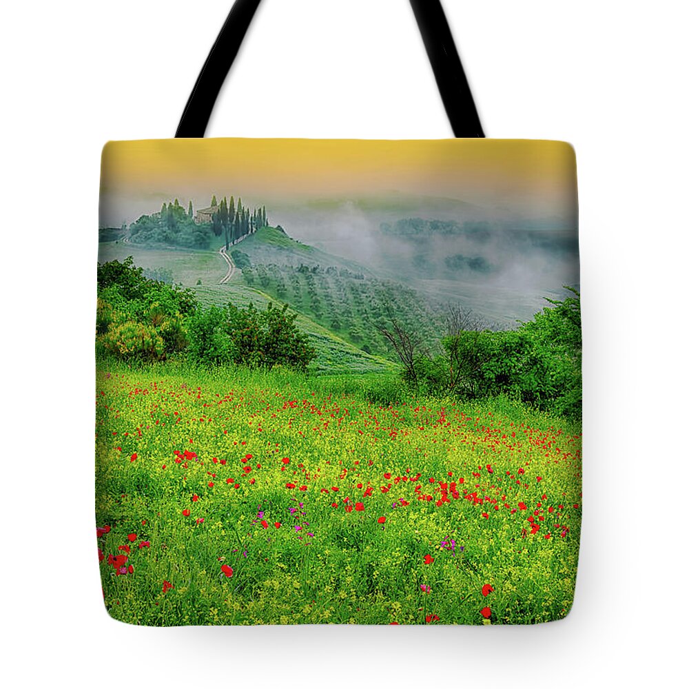 Tuscany Tote Bag featuring the photograph A Tuscan Dream by Midori Chan