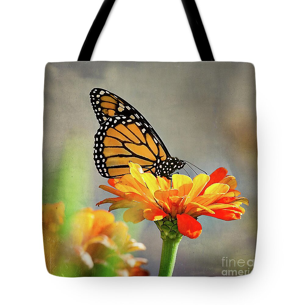 Flower Tote Bag featuring the photograph A Very Late Visitor to the Garden by Ann Jacobson