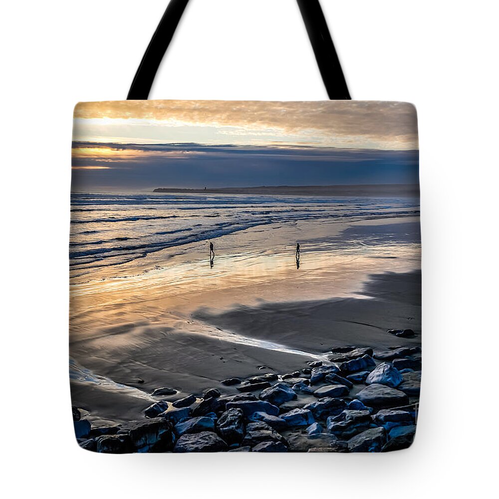 Sea Tote Bag featuring the photograph A walk in the Evening by Juergen Klust