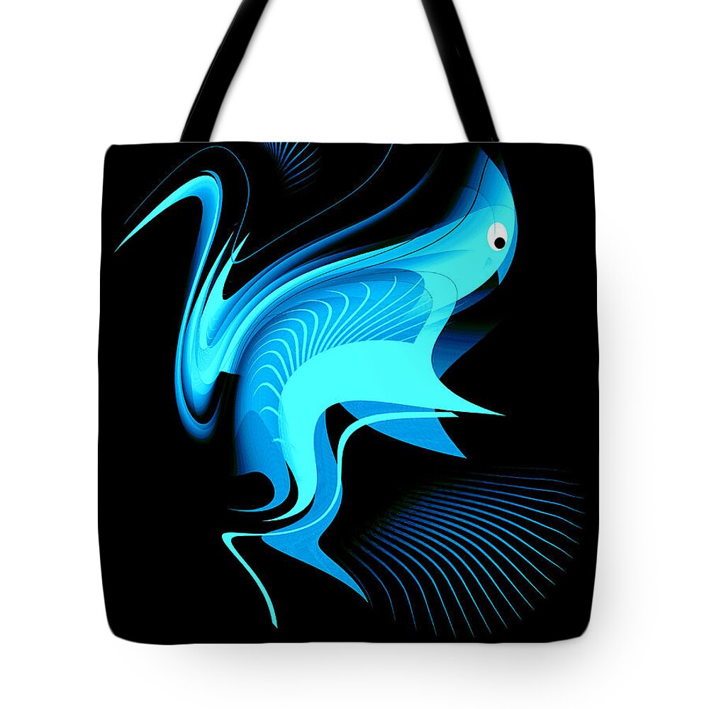 Abstract Tote Bag featuring the digital art A Whossit by Iris Gelbart