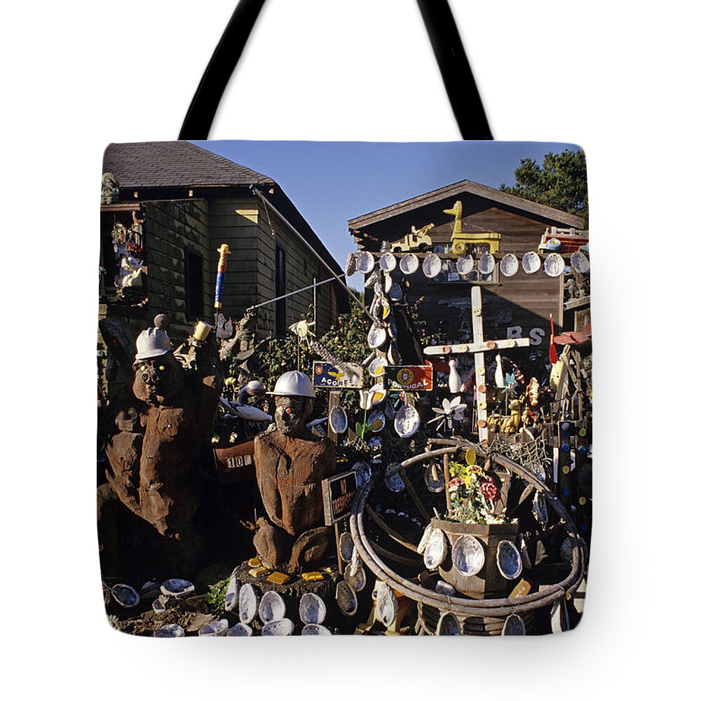 Abalone Shell House Tote Bag featuring the photograph Abalone Shell House by Jim Corwin