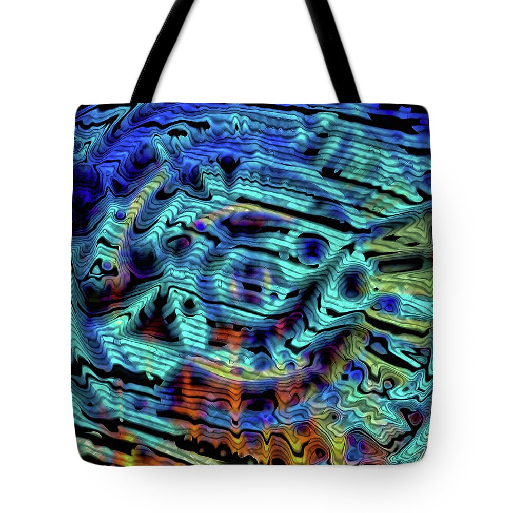 Abalone Tote Bag featuring the digital art Abalone by Susan Maxwell Schmidt