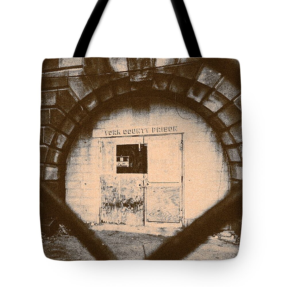 Prison Tote Bag featuring the photograph Abandon Hope All Ye Who Enter Here by Paul Kercher