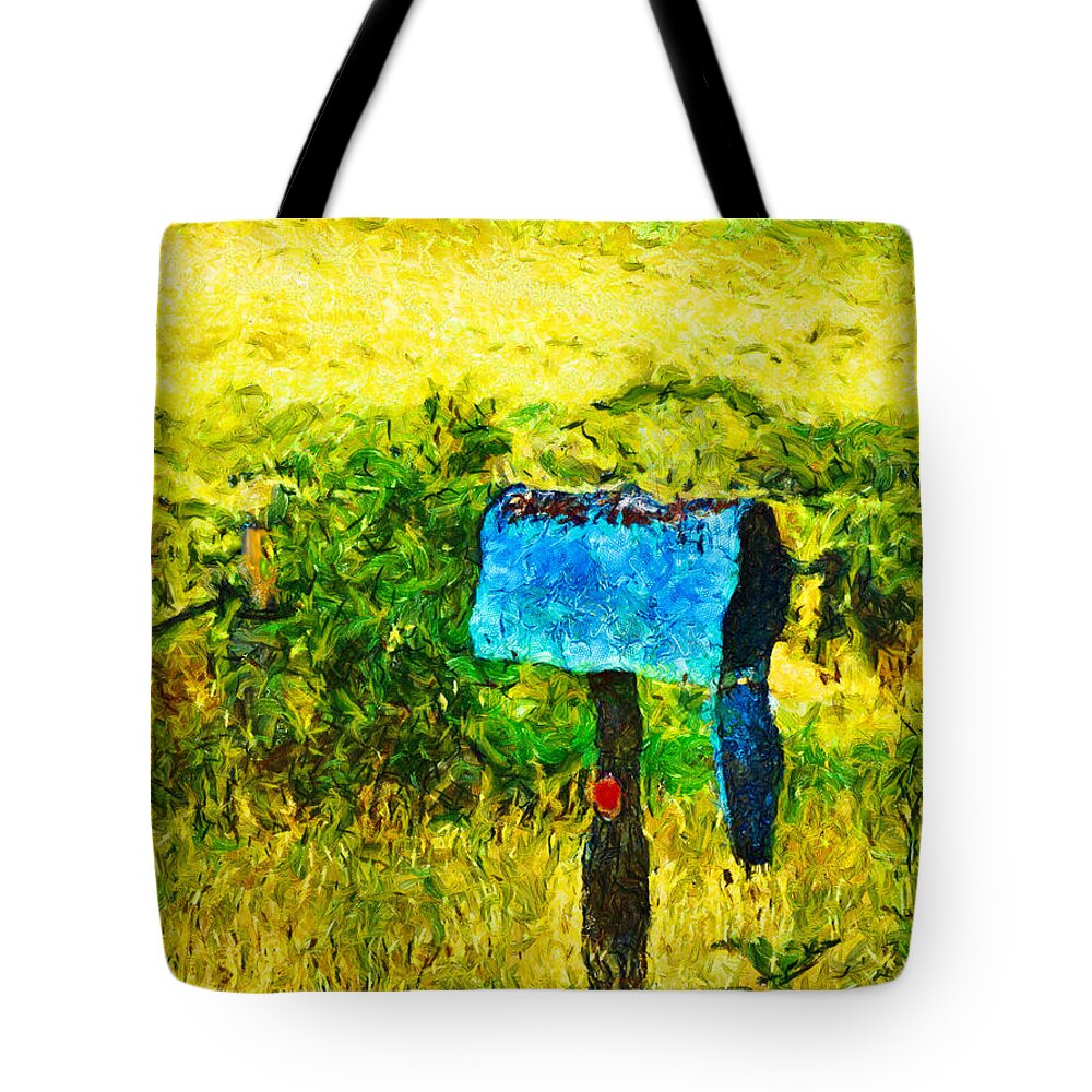 Mailbox Tote Bag featuring the photograph Abandoned Countryside Mailbox by Anna Louise