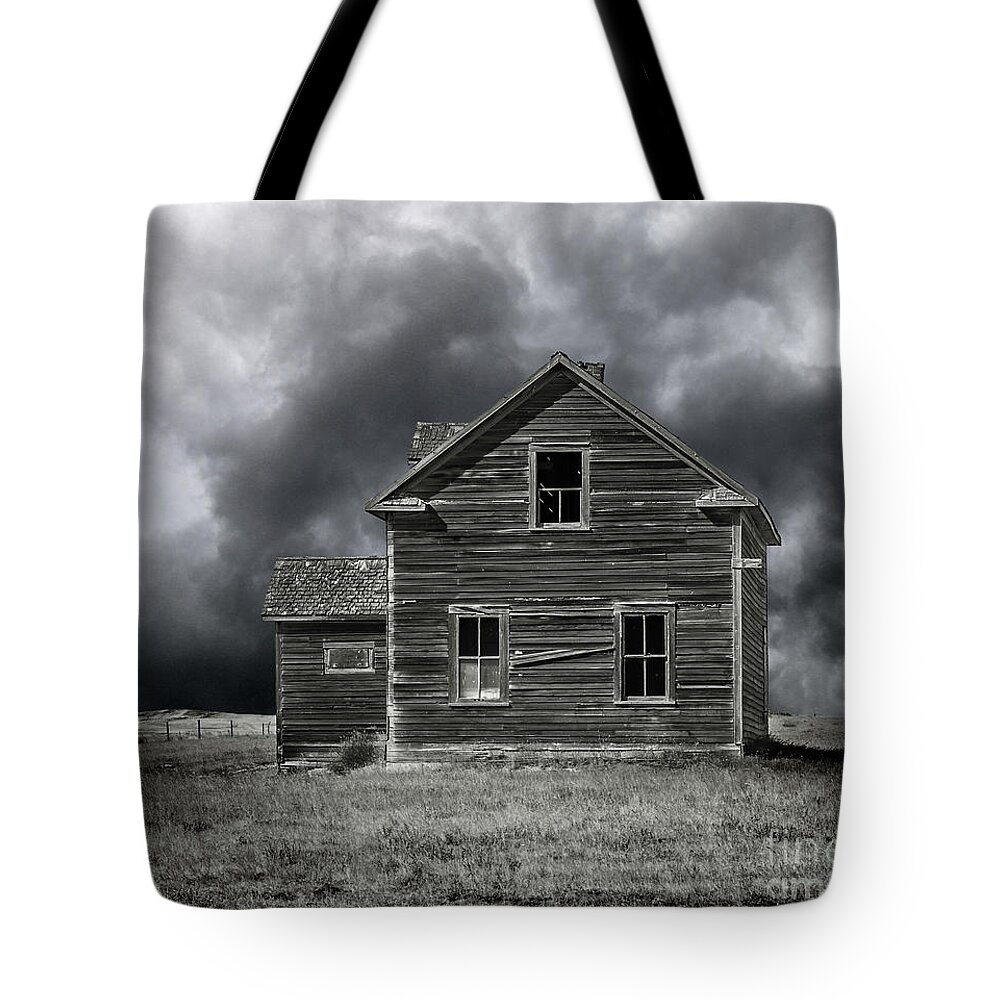  Dark Tote Bag featuring the digital art Abandoned by Jim Hatch