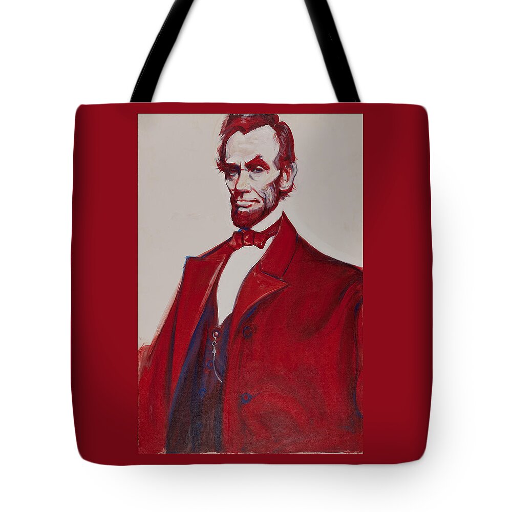 Abraham Lincoln Tote Bag featuring the painting Abe by John Reynolds