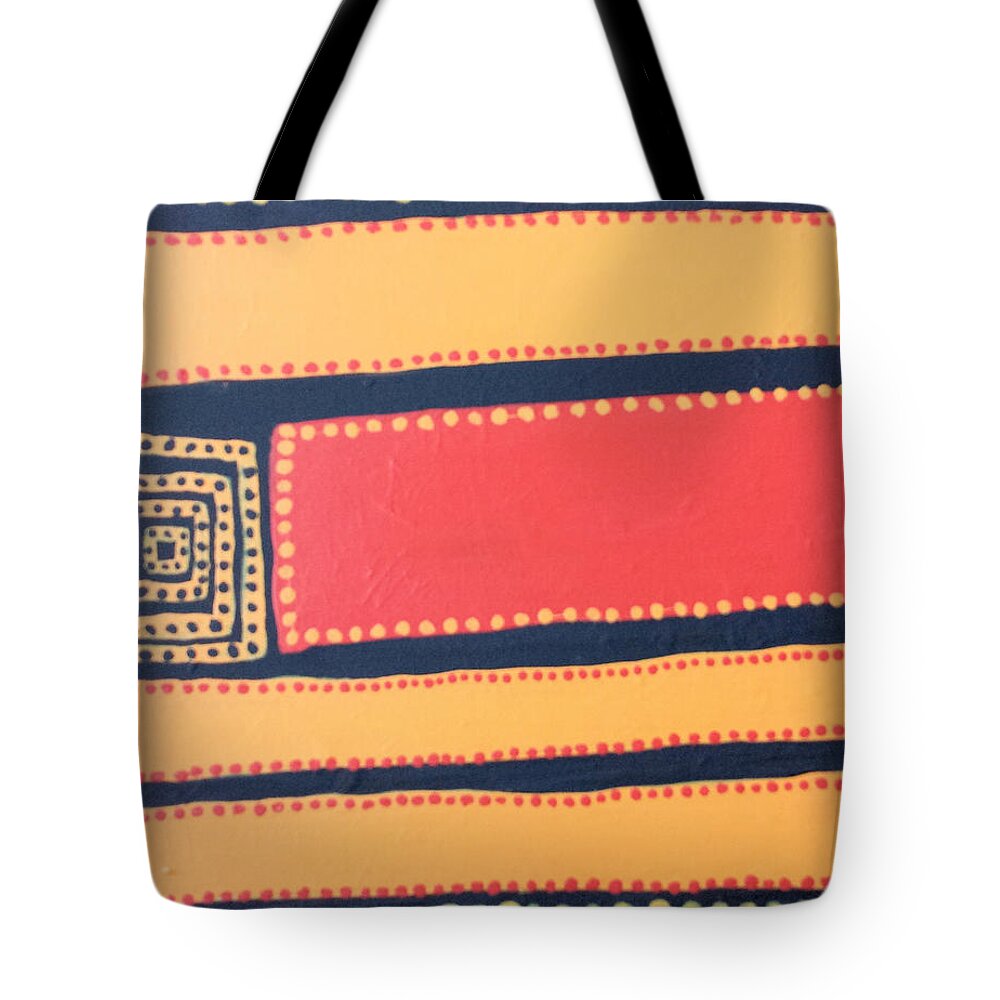 Aboriginal Abstract Tote Bag featuring the painting Aboriginal #1 by Elise Boam