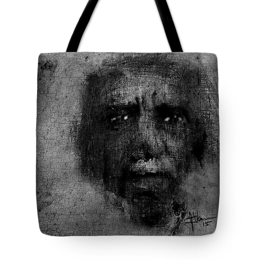 Face Tote Bag featuring the digital art Aboriginal by Jim Vance