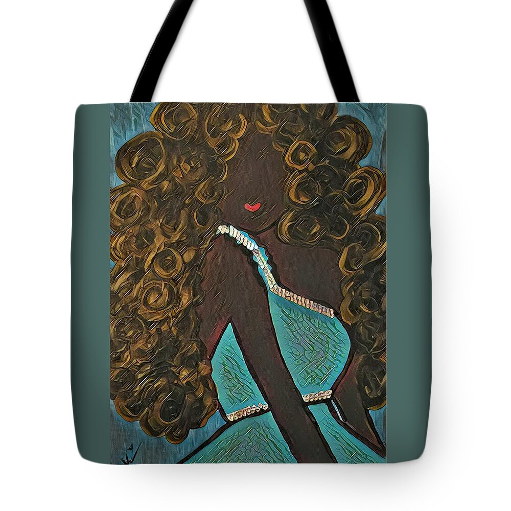 African American Woman. Diamonds. Fancy. Tote Bag featuring the painting About Last Night by K Daniel