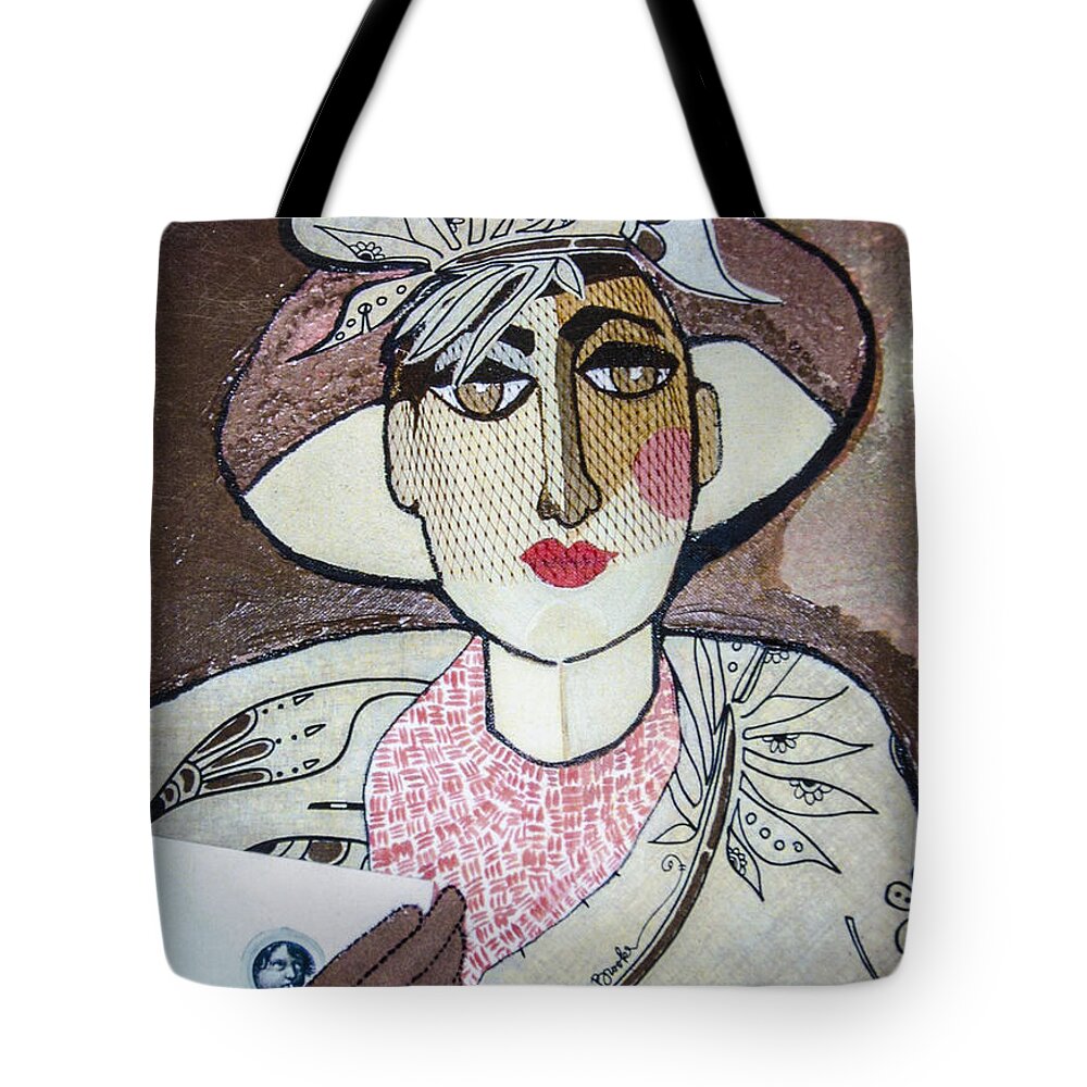 Hat Tote Bag featuring the painting About to be Unveiled by Marilyn Brooks