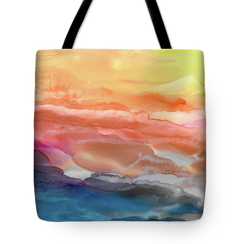 Bright Tote Bag featuring the painting Above the Abyss by Eli Tynan