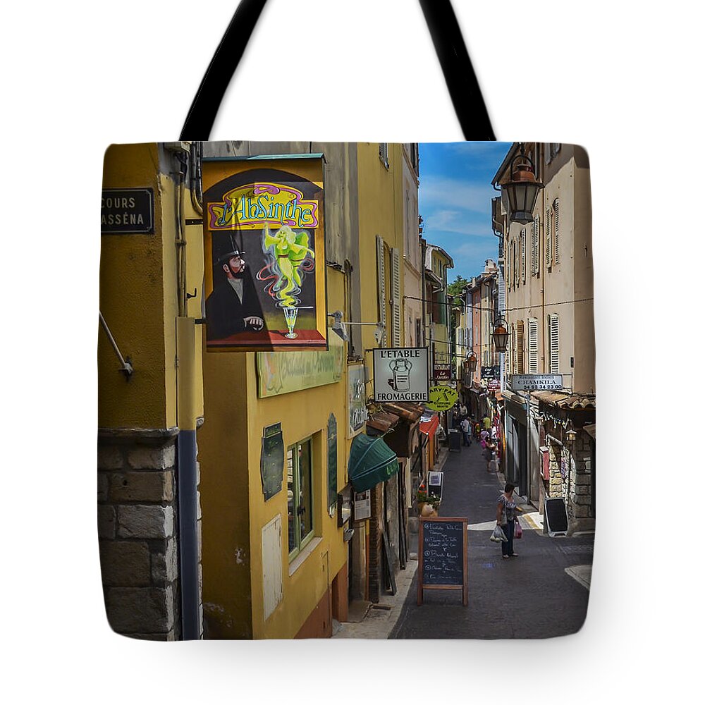 Antibes Tote Bag featuring the photograph Absinthe in Antibes by Allen Sheffield
