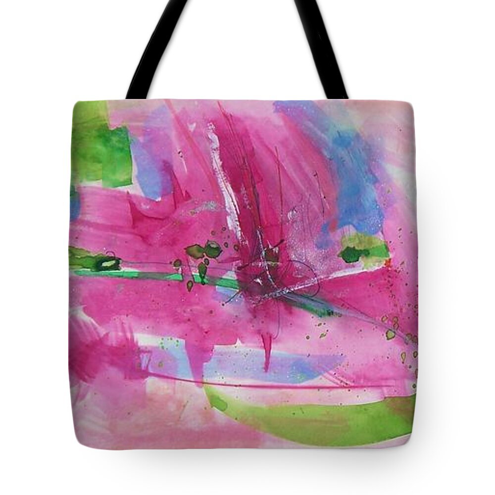 Watercolor Abstract Tote Bag featuring the painting Abstract #219 by Robert Anderson