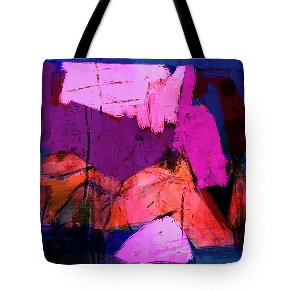 Abstract Tote Bag featuring the painting Abstract 21Sept2015 by Jim Vance