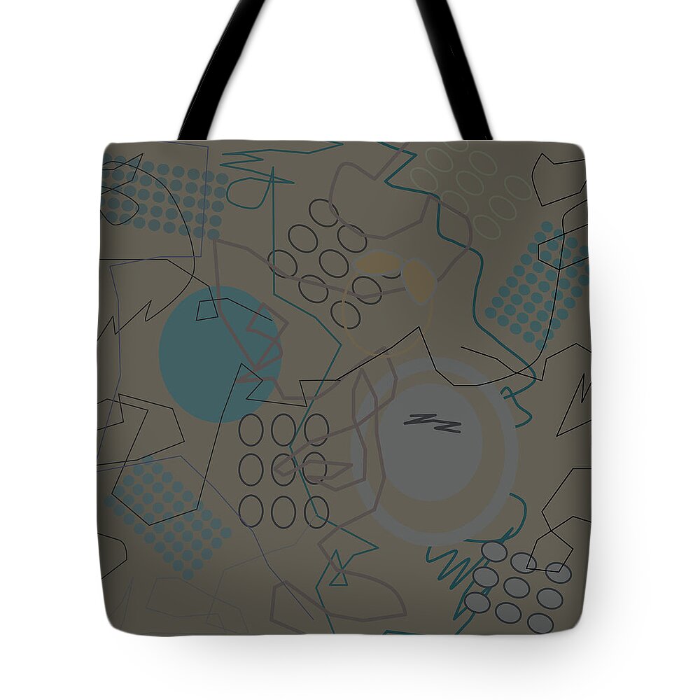 Brown Tote Bag featuring the digital art Abstract 8 Brown by April Burton