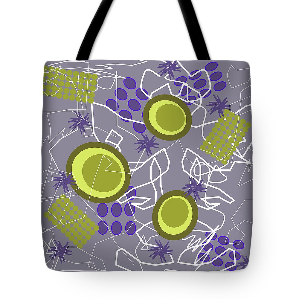 Purple Tote Bag featuring the digital art Abstract 8 purple by April Burton