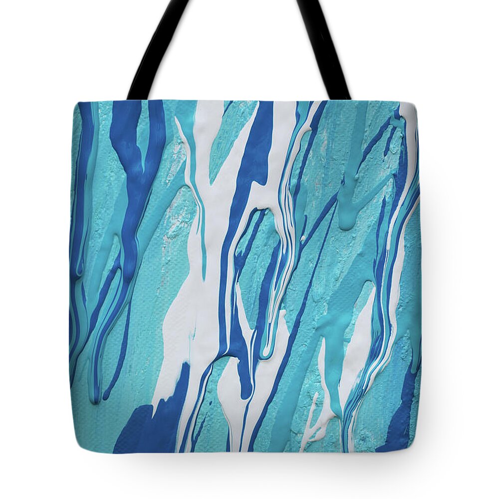 Abstract Tote Bag featuring the painting Abstract A7816L by Mas Art Studio