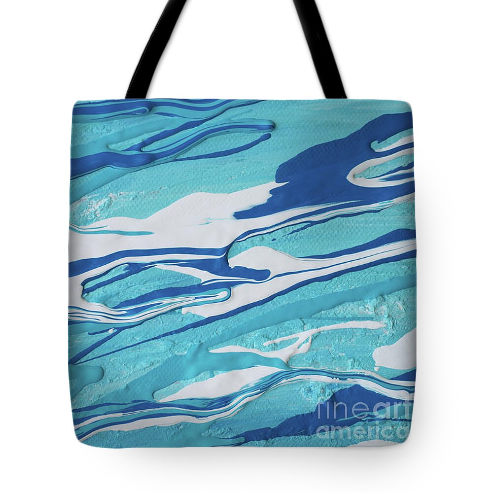 Martha Ann Tote Bag featuring the painting Abstract A7816R by Mas Art Studio