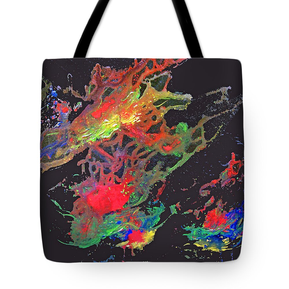 Star Tote Bag featuring the painting Abstract Andromeda by Ken Figurski