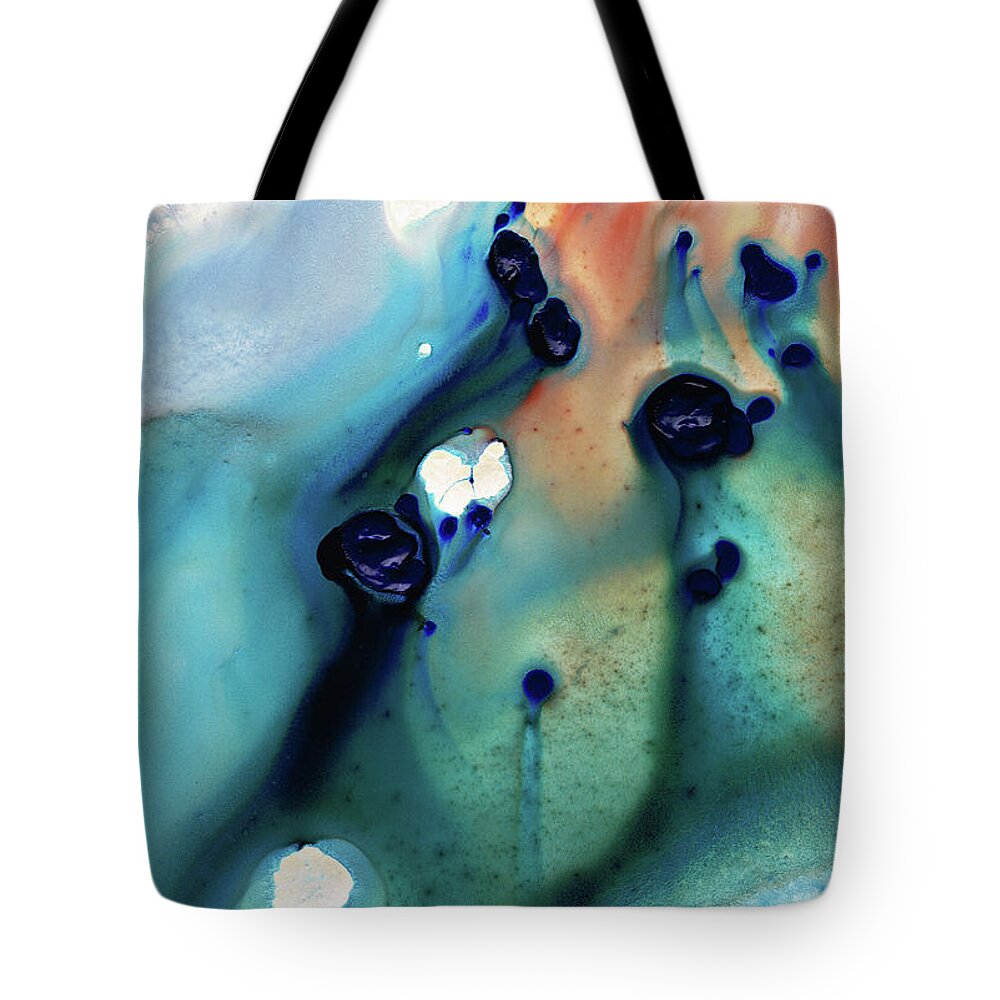 Abstract Art Tote Bag featuring the painting Abstract Art - Hands To Heaven - Sharon Cummings by Sharon Cummings