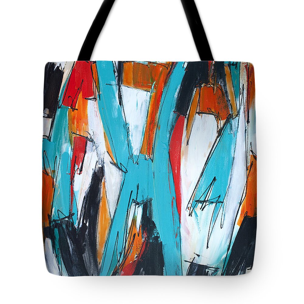 Abstract Tote Bag featuring the painting Abstract Art Two by Lynne Taetzsch