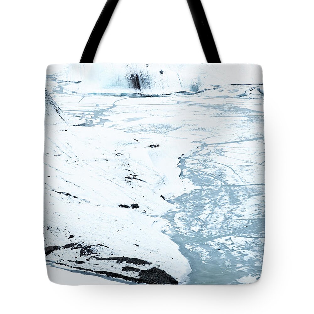Winter Landscape Tote Bag featuring the photograph Glacier Winter Landscape, Iceland with by Michalakis Ppalis