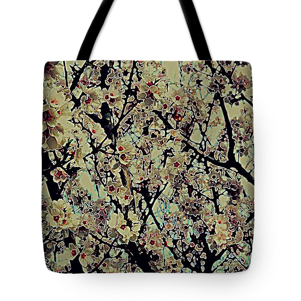Japanese Tote Bag featuring the photograph Abstract Blossoms by Diane montana Jansson