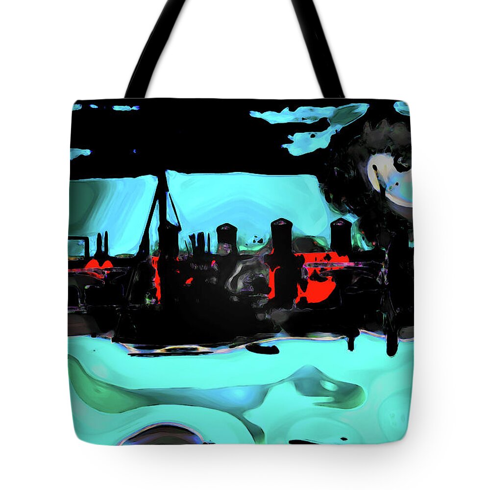 Bridge Of Lions Tote Bag featuring the photograph Abstract Bridge of Lions by Gina O'Brien