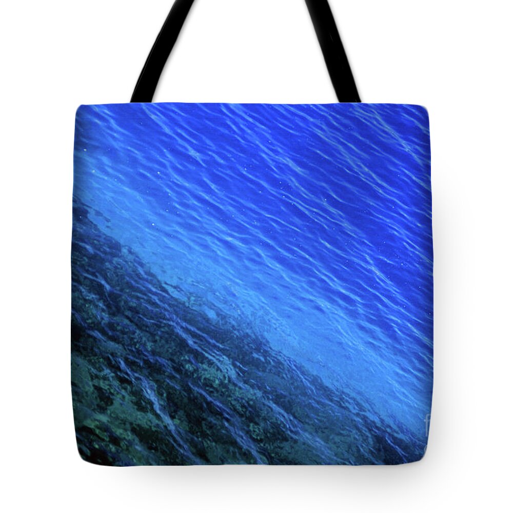 Abstract Tote Bag featuring the photograph Abstract Crater Lake Blue Water by Rick Bures
