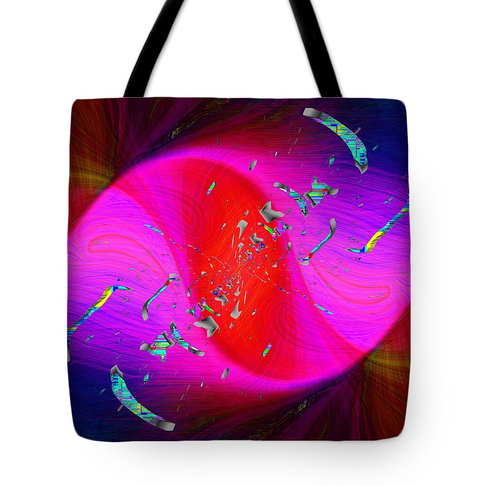Abstract Tote Bag featuring the digital art Abstract Cubed 354 by Tim Allen