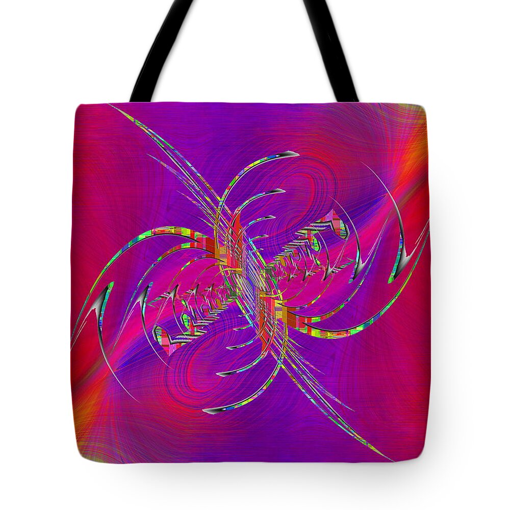 Abstract Tote Bag featuring the digital art Abstract Cubed 365 by Tim Allen