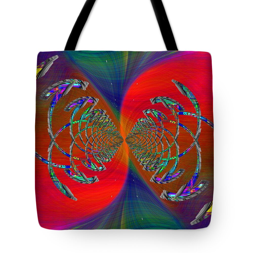 Abstract Tote Bag featuring the digital art Abstract Cubed 366 by Tim Allen