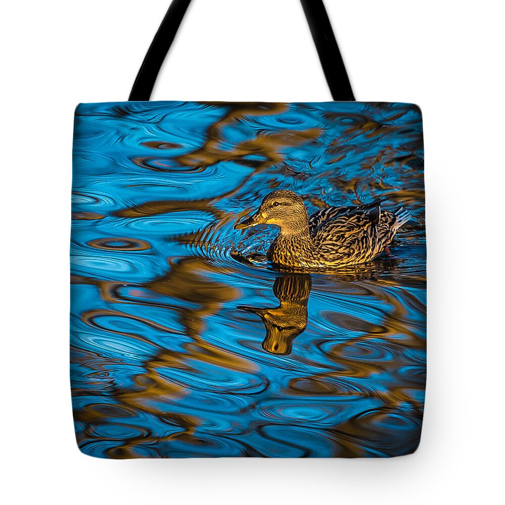 Csp Tote Bag featuring the photograph Abstract Duck by David Downs