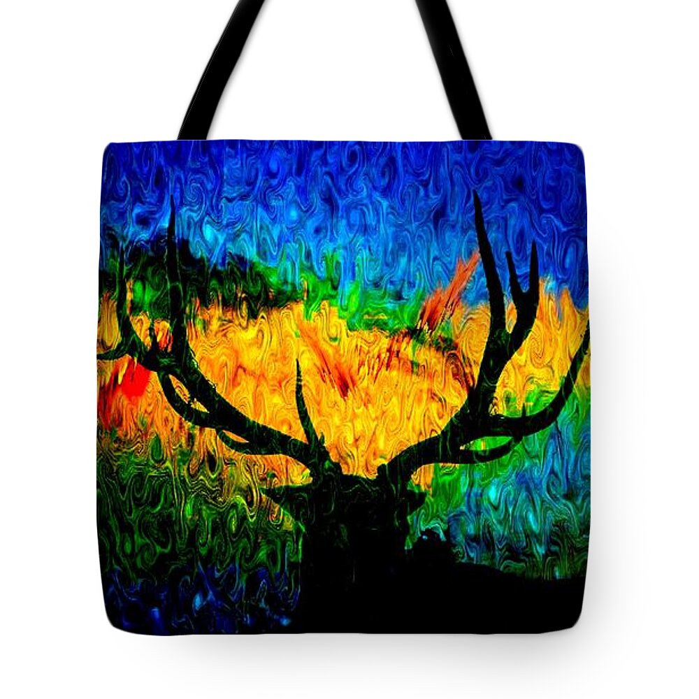Abstract Elk Scenic View Tote Bag featuring the photograph Abstract Elk Scenic View by Mike Breau