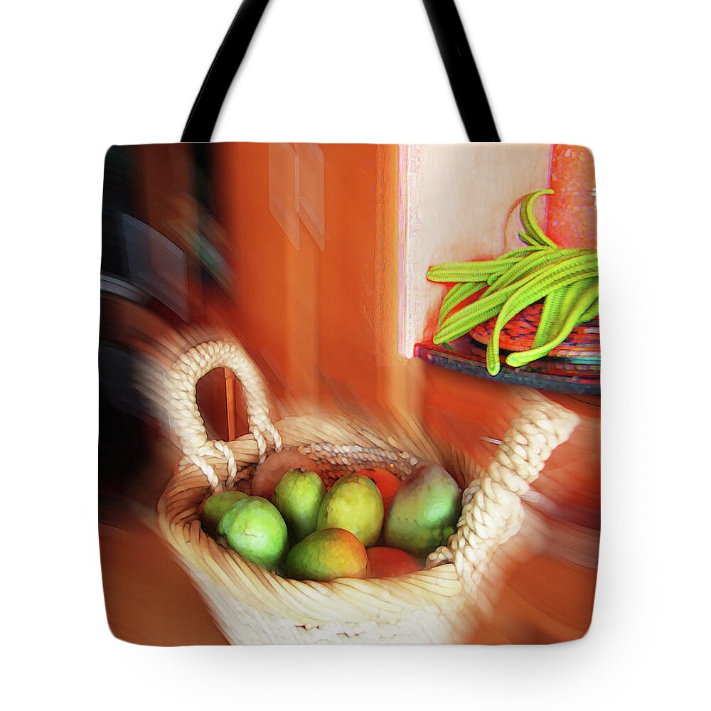 Art Tote Bag featuring the digital art Abstract Fruit Art  100 by Miss Pet Sitter