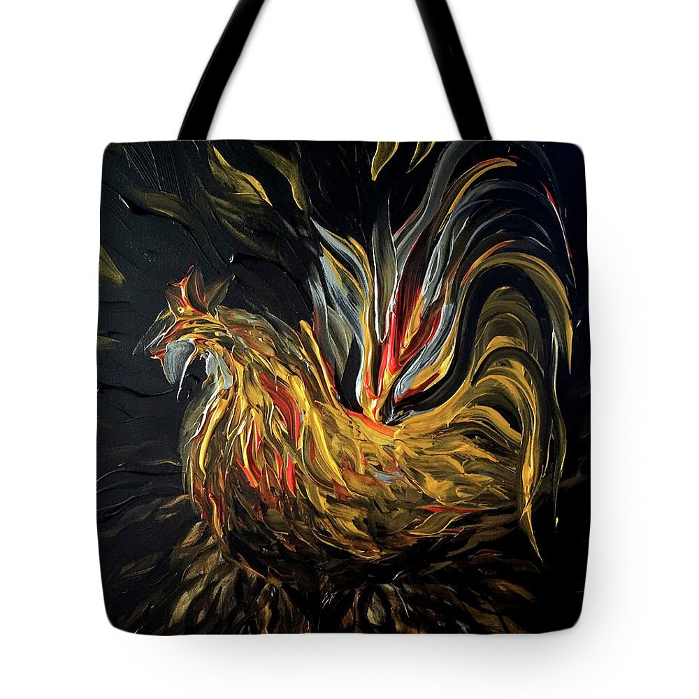 Abstract Tote Bag featuring the painting Abstract Gayu by Michelle Pier
