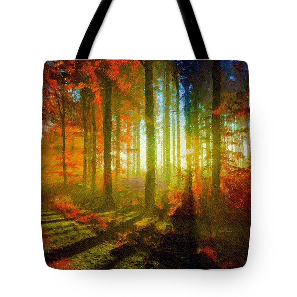 Rafael Salazar Tote Bag featuring the mixed media Abstract Landscape 0745 by Rafael Salazar