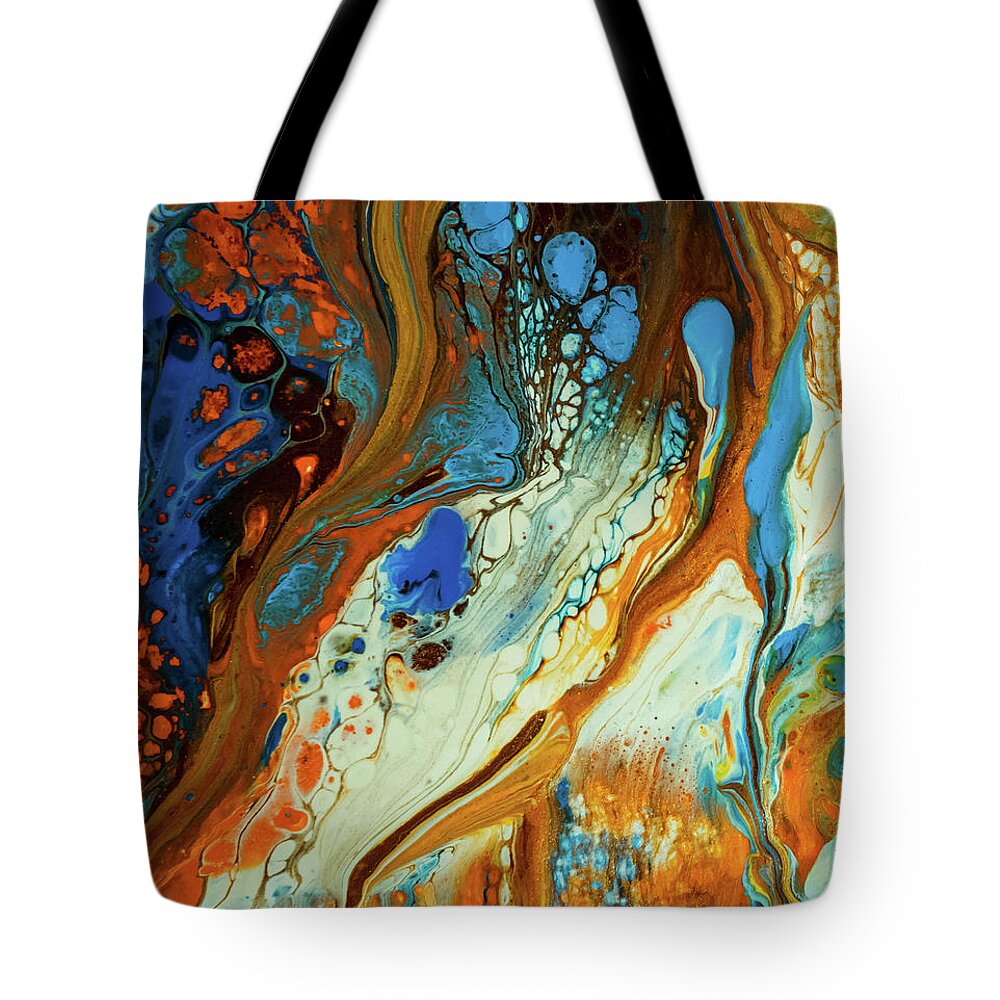 Liquid Abstract Tote Bag featuring the photograph Liquid abstract #3 by Lilia S